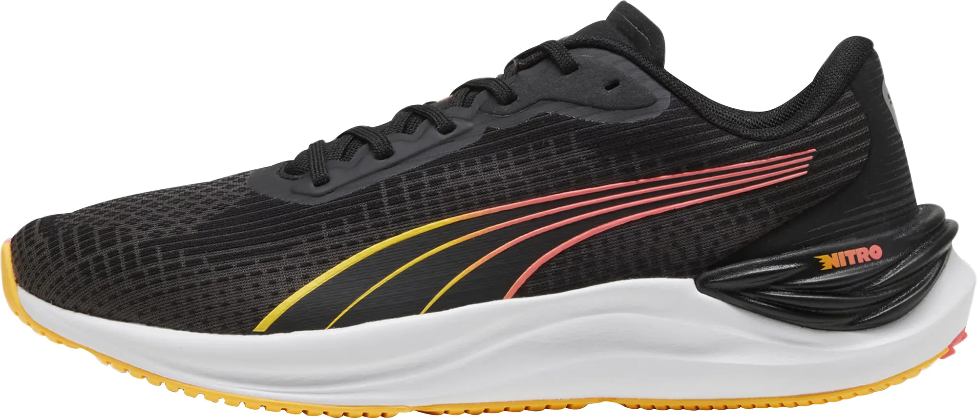 Abrasion resistant Puma Electrify Nitro 3 Mens Running Shoes - Black