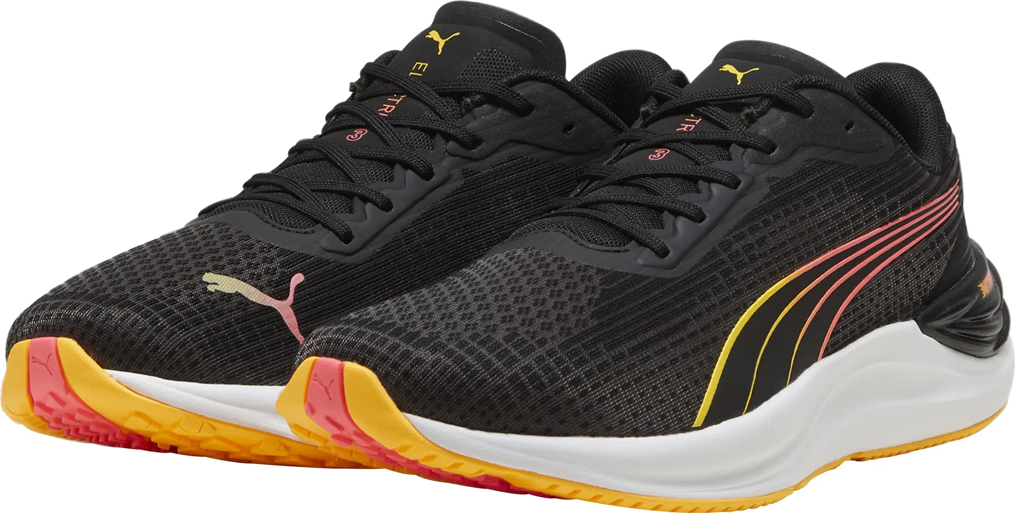 Puma Electrify Nitro 3 Mens Running Shoes - Black Zip Up Mesh Cool