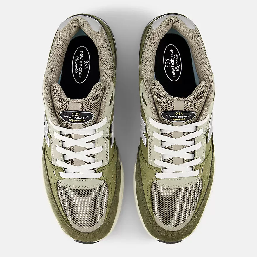 New Balance Numeric 933 Andrew Reynolds Skateboard Shoes - Olivine / Dark Olivine Board Lock