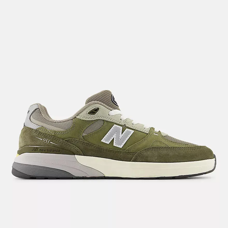 New Balance Numeric 933 Andrew Reynolds Skateboard Shoes - Olivine / Dark Olivine Supportive sole Strong Sole