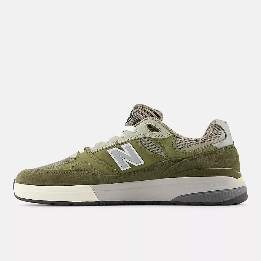 New Balance Numeric 933 Andrew Reynolds Skateboard Shoes - Olivine / Dark Olivine Ankle Support