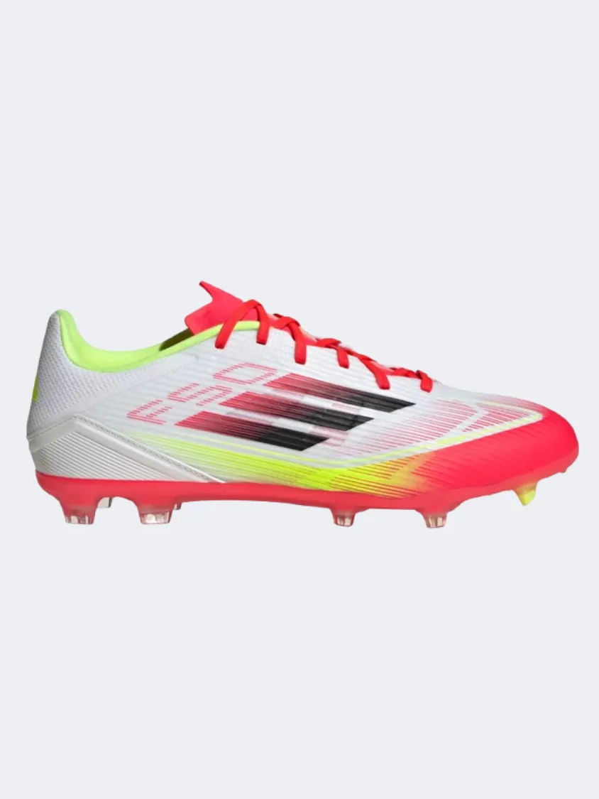 Street Surface Long Pass Adidas F 50 League FG MG Men Football Shoes White/Black/Yellow