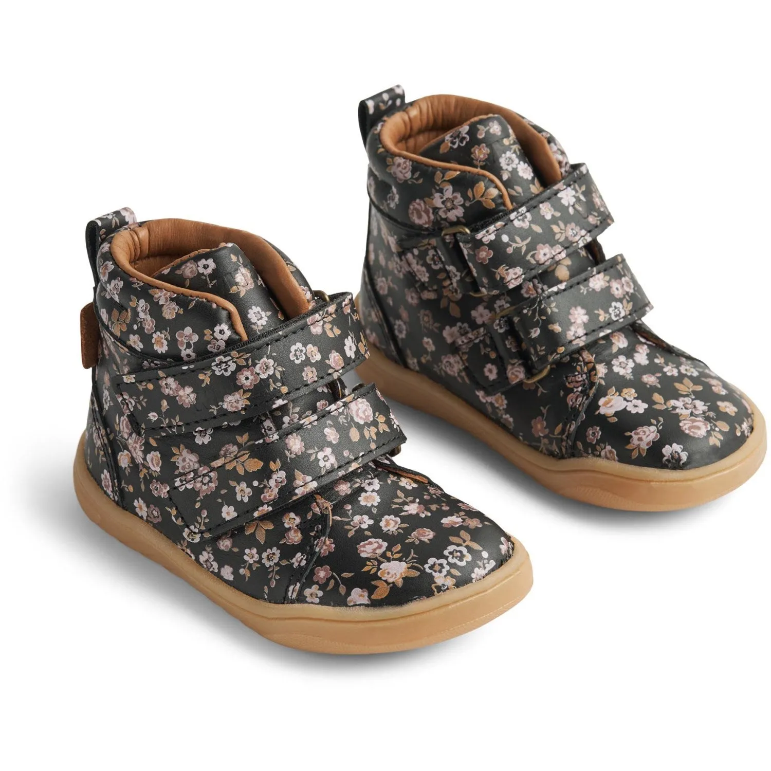Wheat Black Flowers Bootie Sixanni Tex Flexible