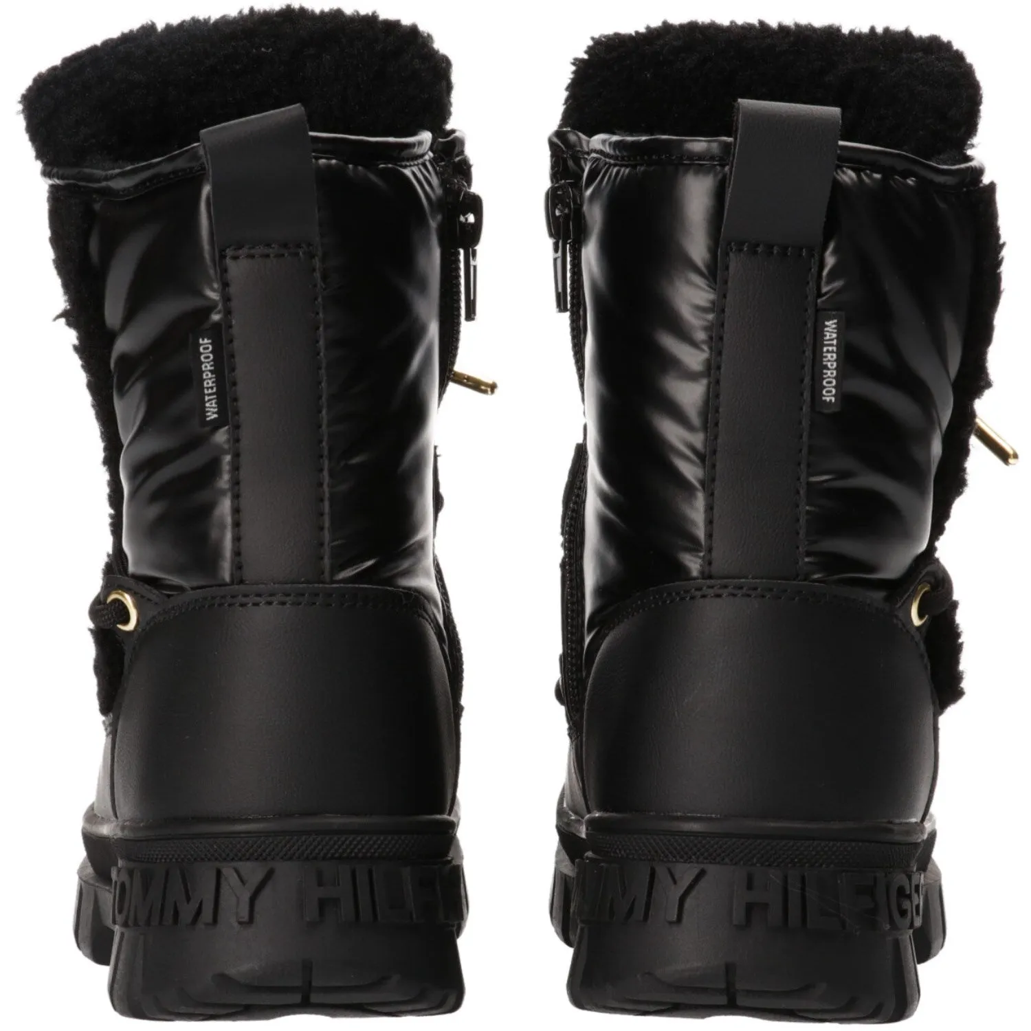 Secure fit Frost Proof Tommy Hilfiger Black Fur Boot