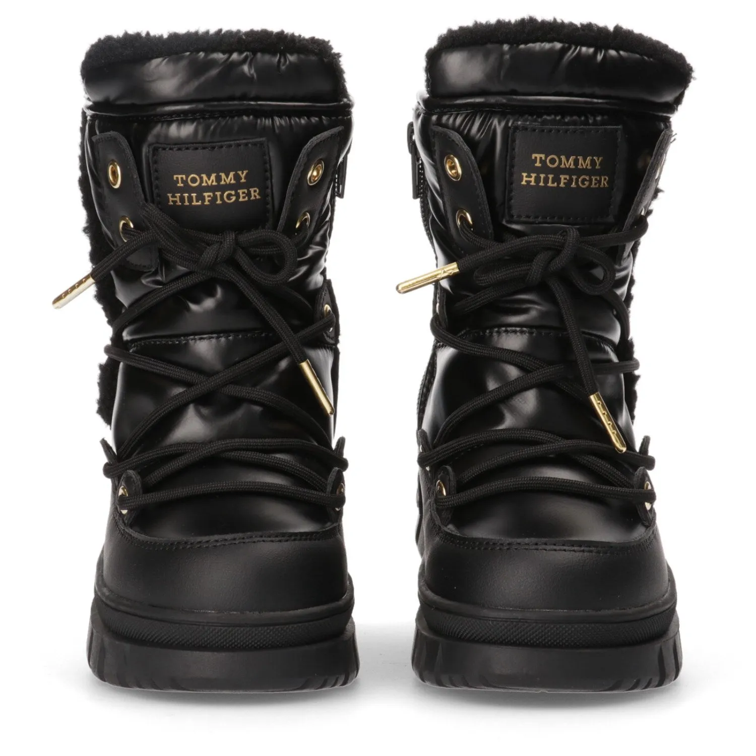 Tommy Hilfiger Black Fur Boot Snow Winter Heavy Duty