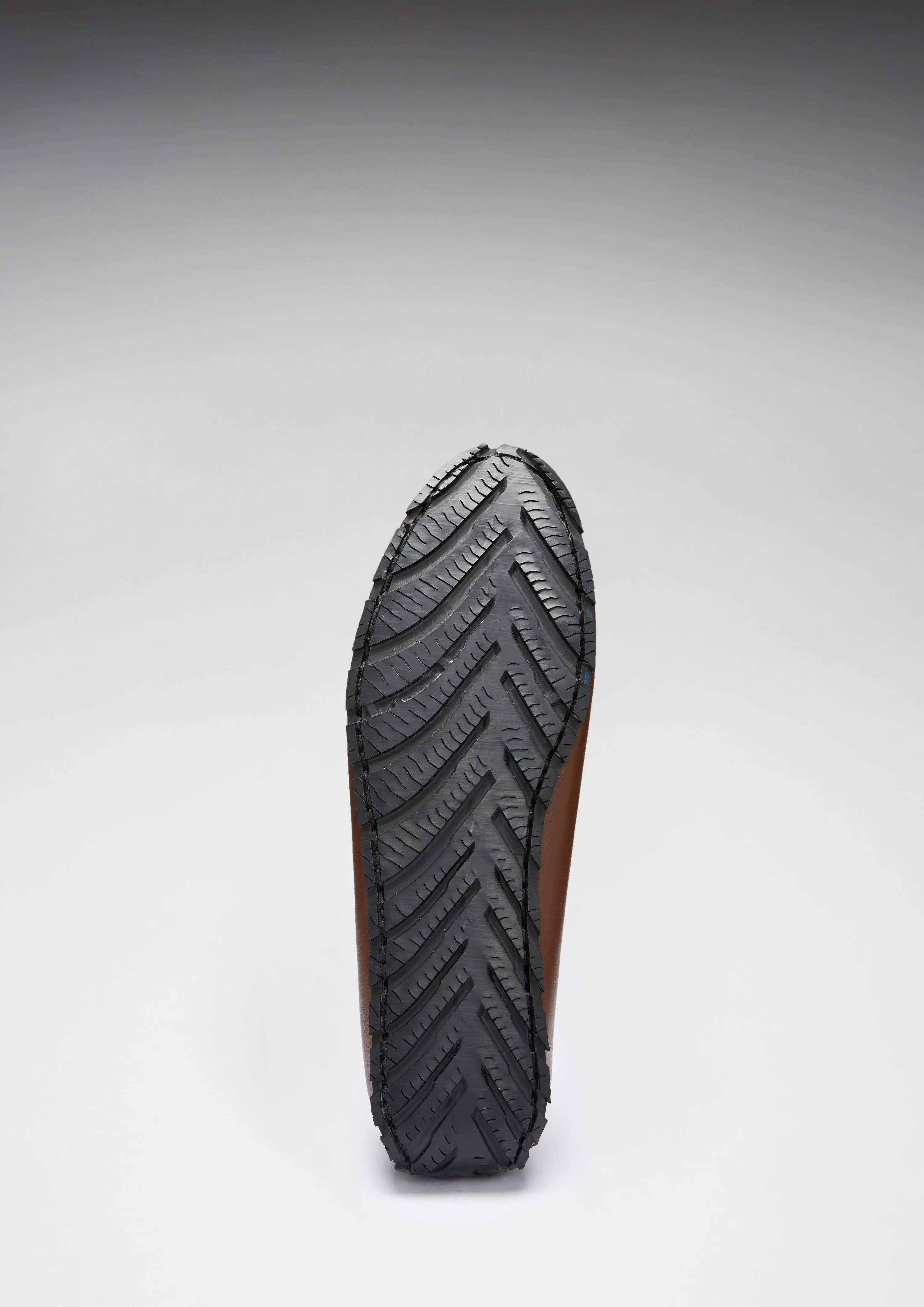Style Leader Tyre Sole Penny Driving Loafers, brown leather
