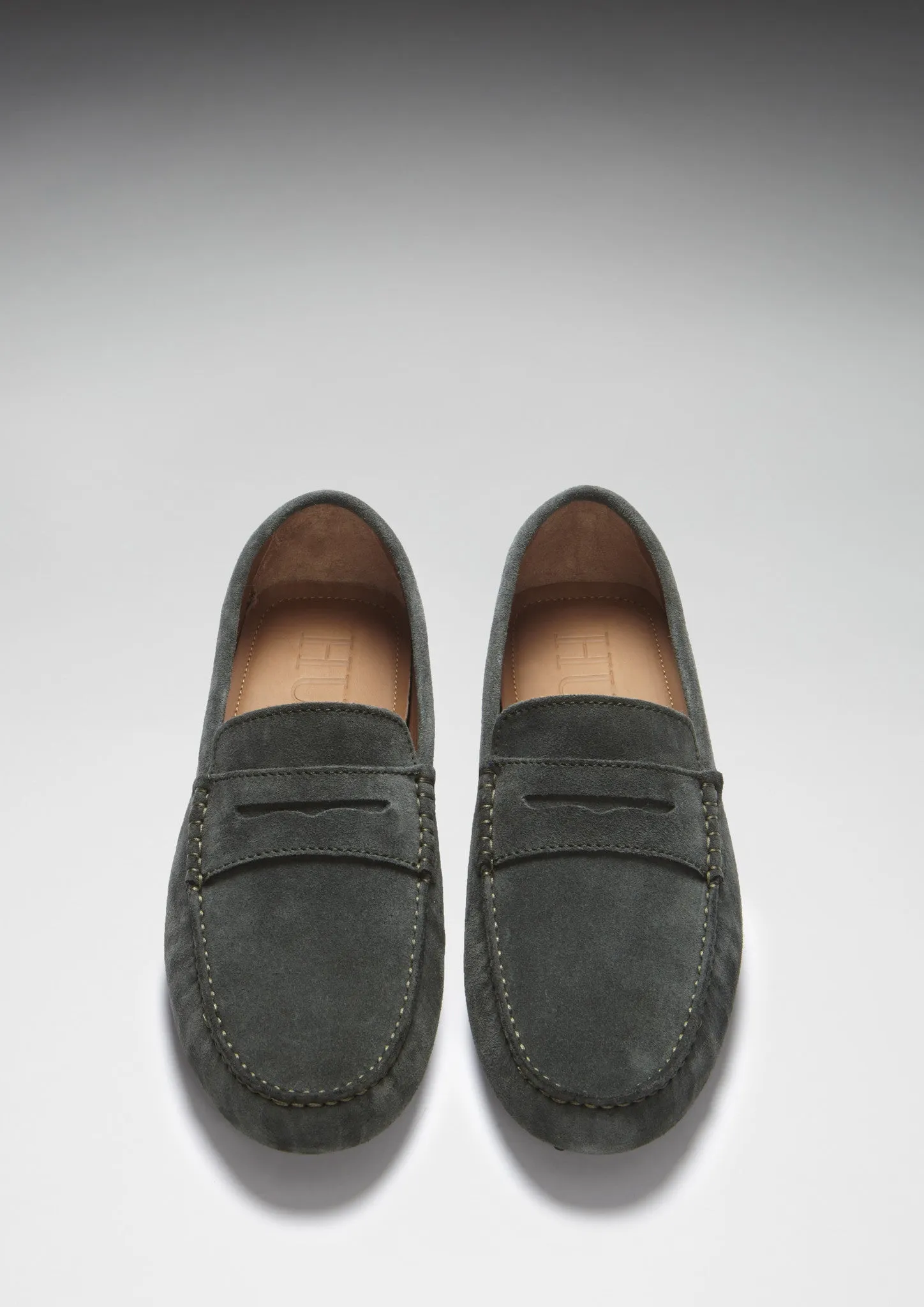 Penny Driving Loafers, racing green suede Music Spot Way Neat