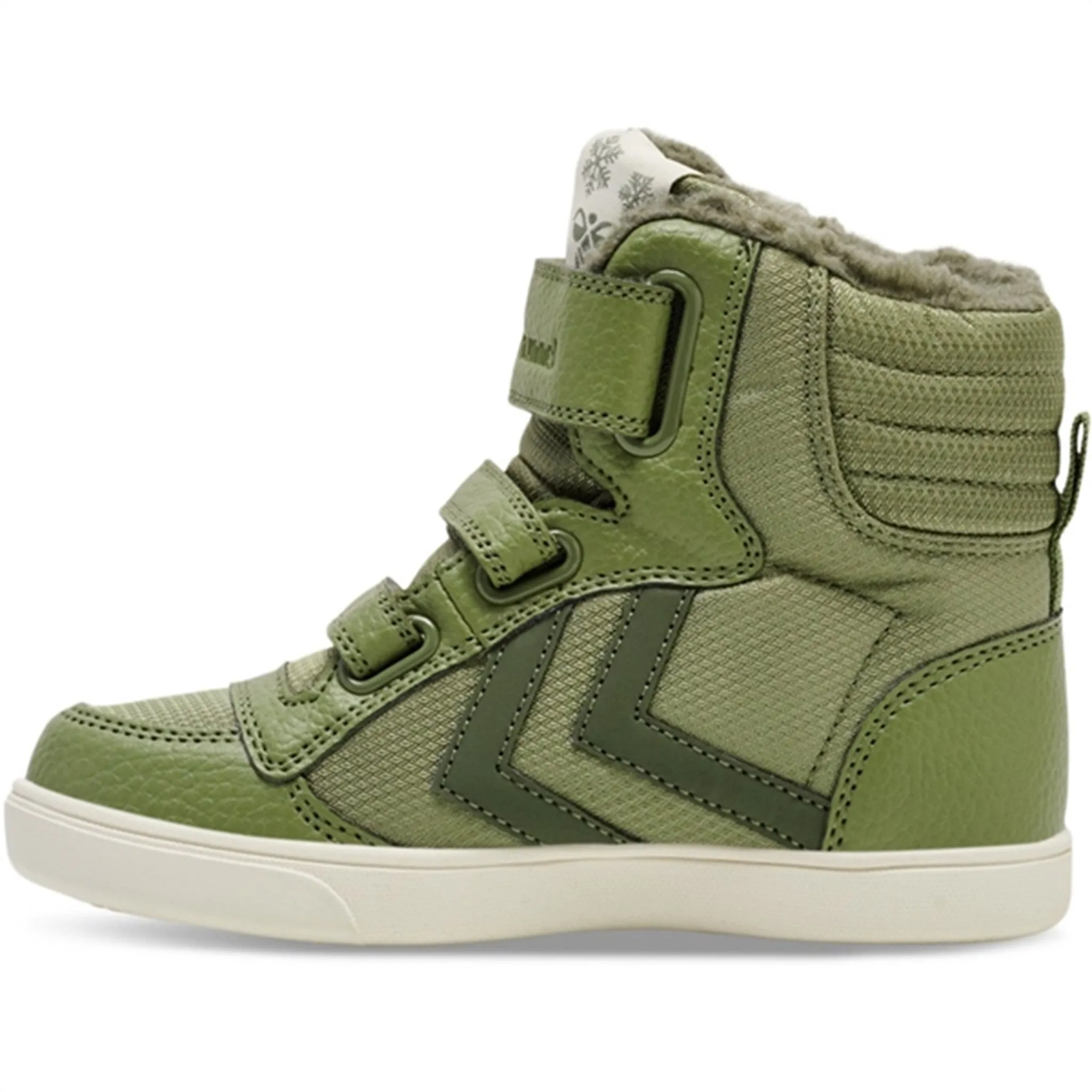 Hummel Stadil Super Poly Boots Recycled Tex Jr Oil Green Snow Anti-Skid