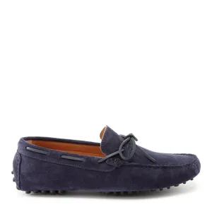 Urban Cool Laced Driving Loafers, navy blue suede
