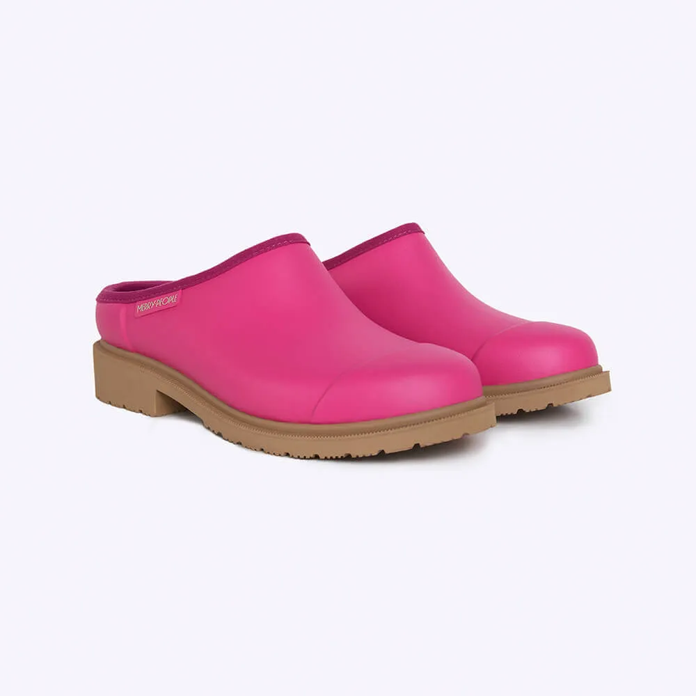 All Season Billie Clog // Fuchsia Pink Street Look Toe Thong