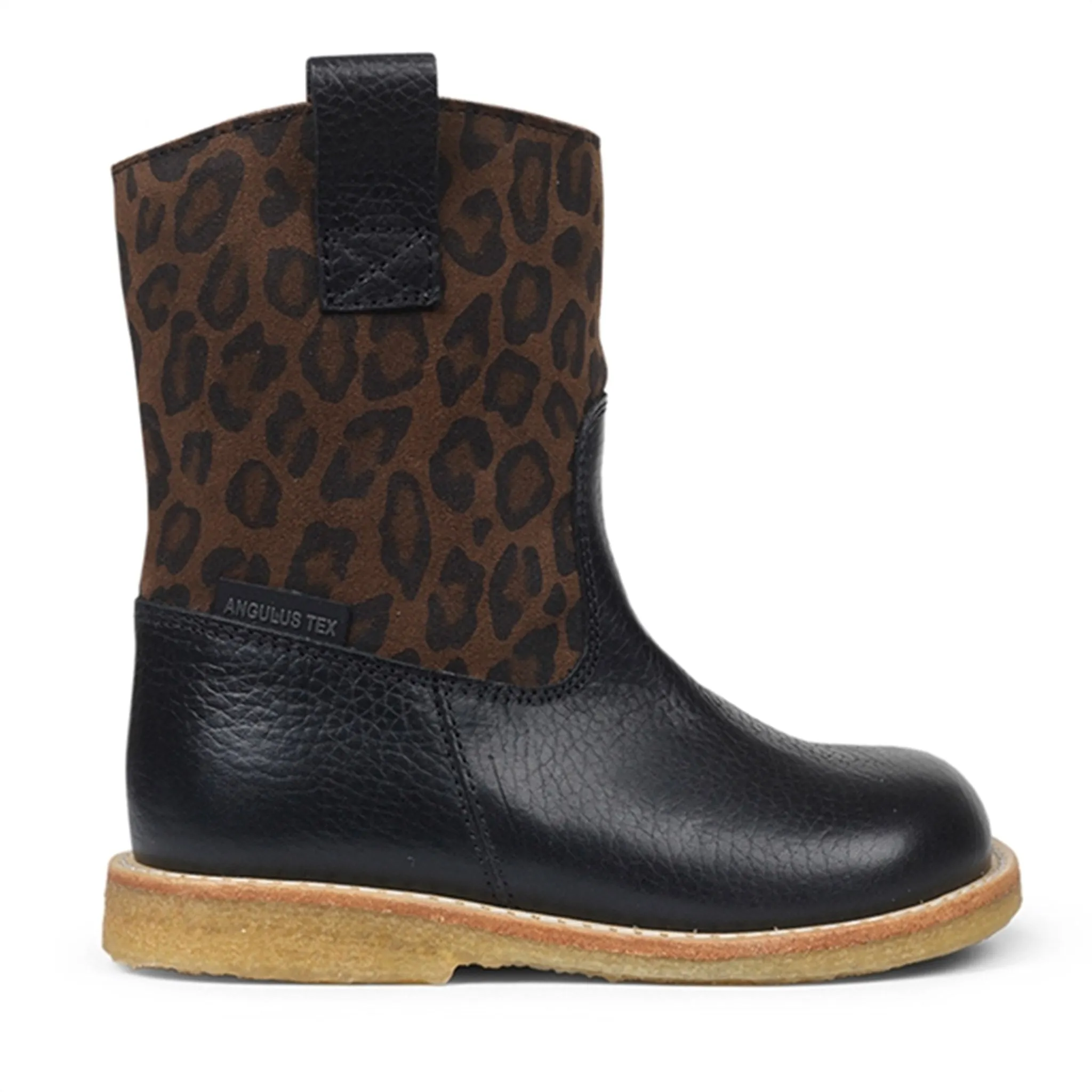Winter-Friendly Winter Boots Angulus Tex-Boots w. Zipper Black/Brown Leo