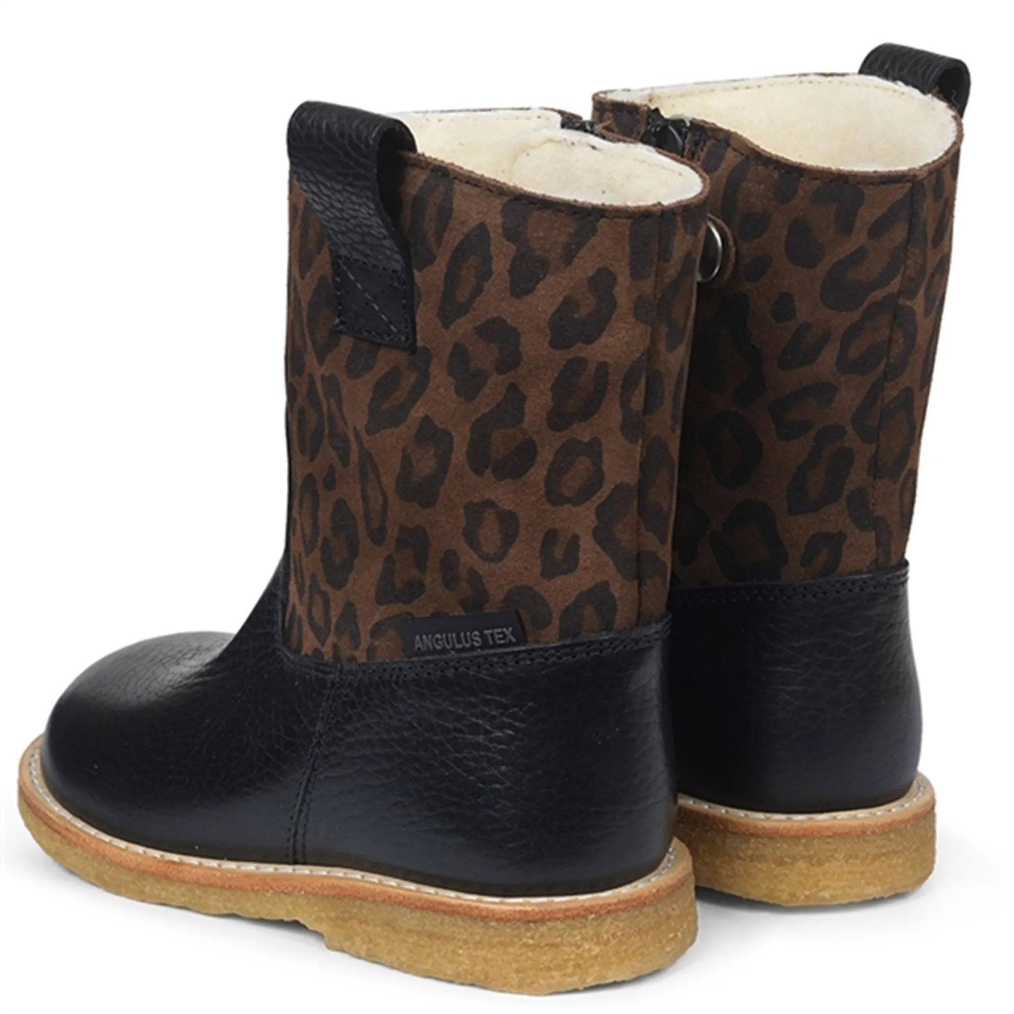 Angulus Tex-Boots w. Zipper Black/Brown Leo Extreme Conditions Protection