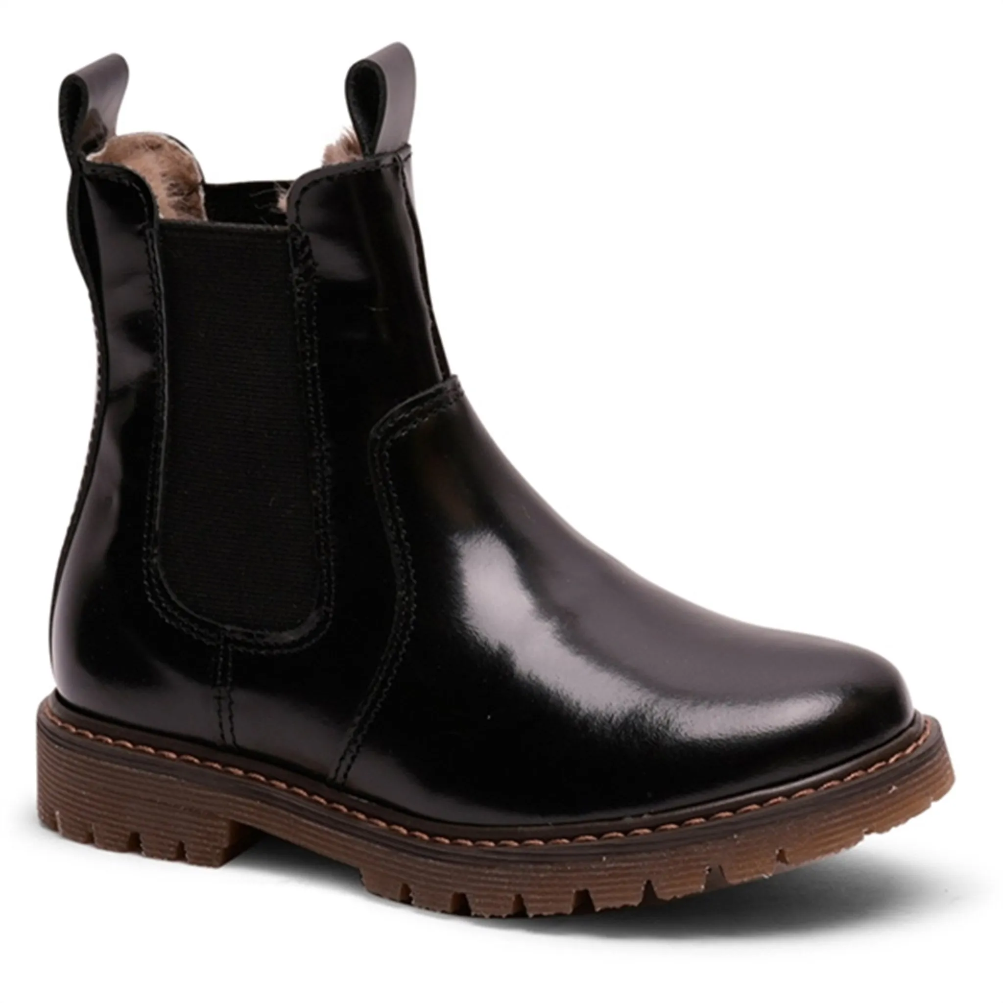 Rugged Heavy Duty Bisgaard Neel Lamb Boots Black Polido