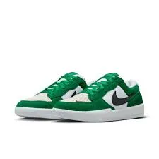 Nike SB Force 58 Shoes - Pine Green/White Canvas Upper