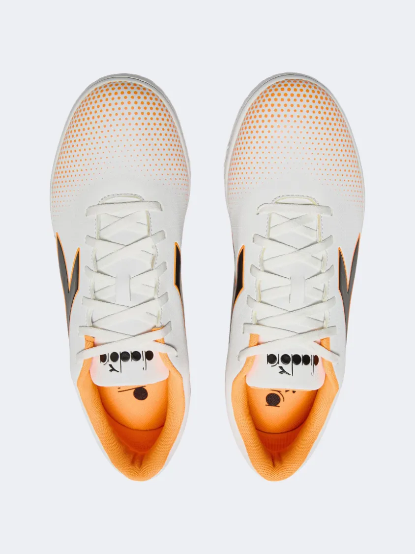 Diadora Pichichi 7 Tfr Men Football Shoes White/Orange Fluo Player Focus Responsive Motion