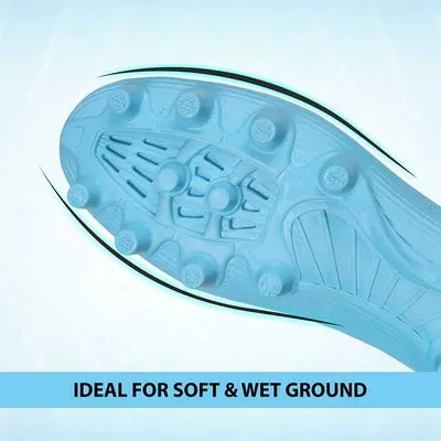 Endurance Play Ball Contact NIVIA Airstrike Football Shoes for Men (Sky Blue)