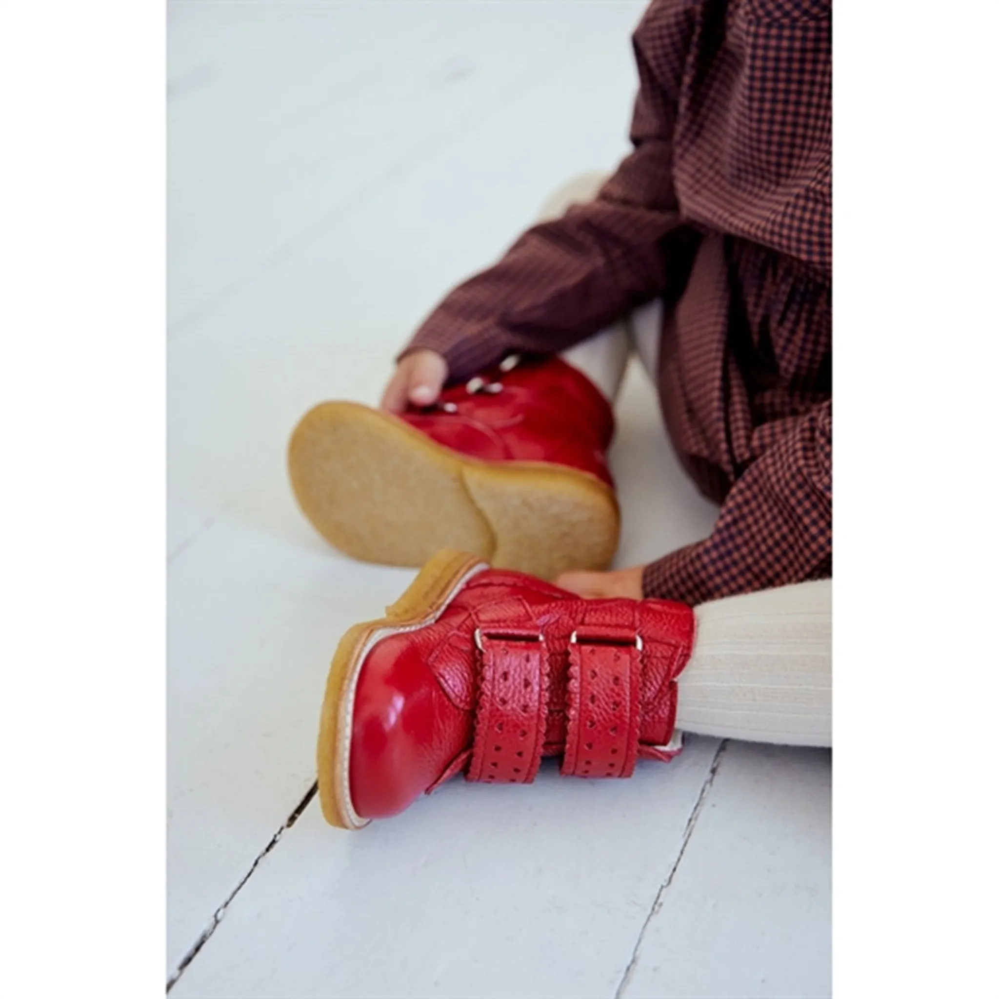 Angulus Starter Tex boots With Velcro Red Snow Walking Winter Footwear