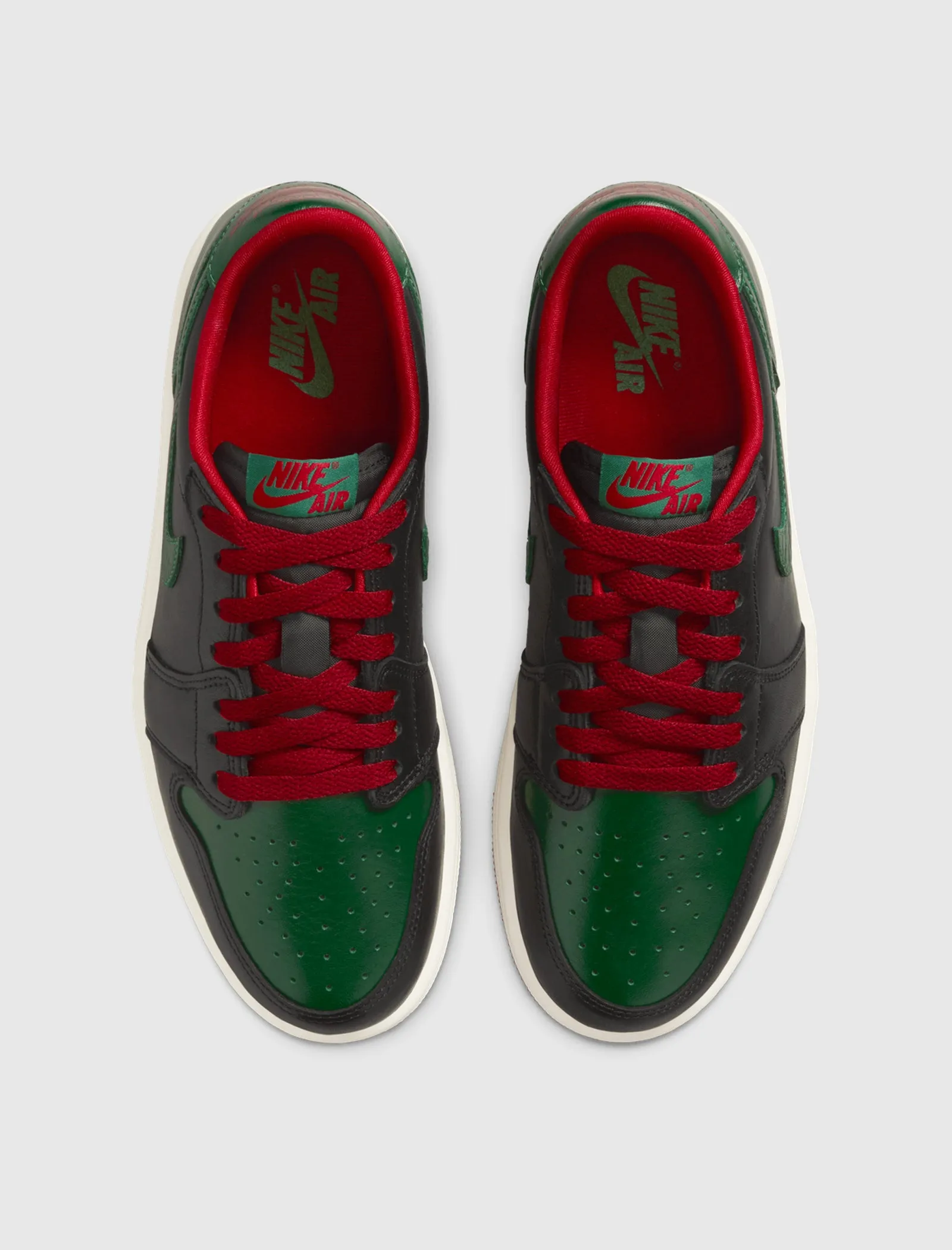 Top Rated WOMEN'S AIR JORDAN 1 LOW OG "BLACK/GORGE GREEN/VARSITY RED"