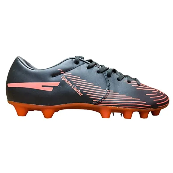 Pro Comfort Midfield Move Sega Spectra Leather Football Shoes (Black/Red)