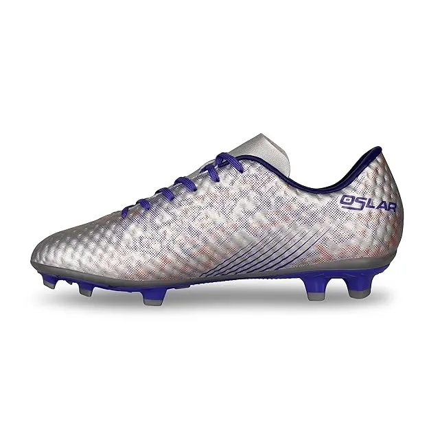 Junior Fit Natural flex NIVIA Oslar 3.0 Football Shoes for Men (White/Purple)