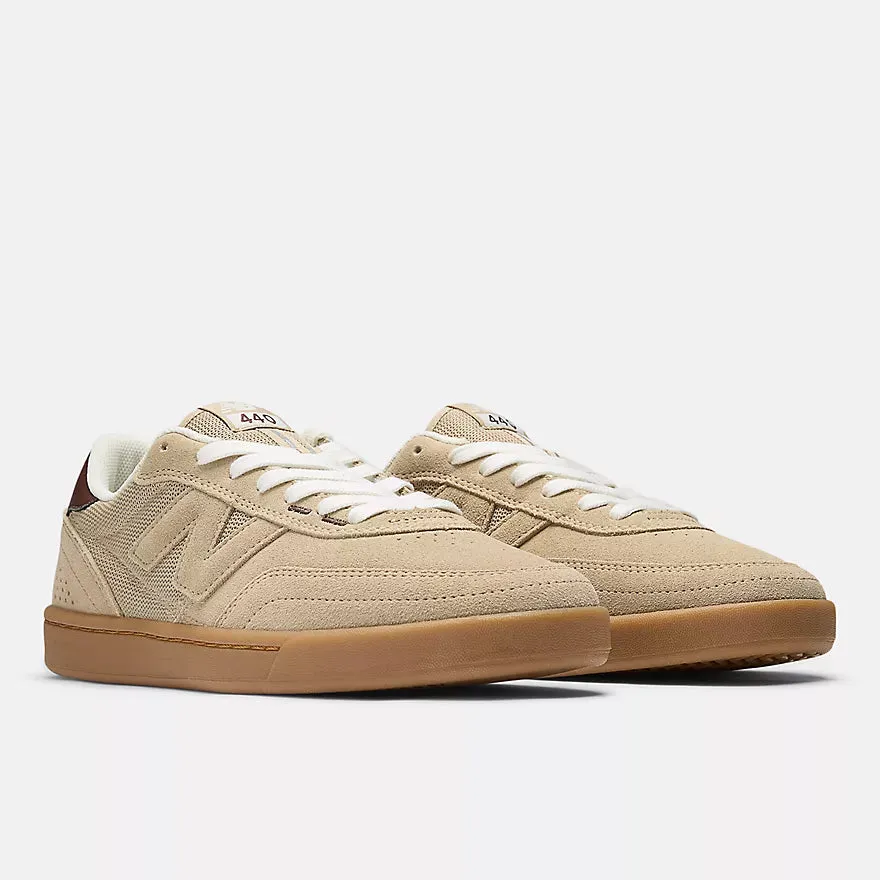 New Balance Numeric 440 V2 Wide Shoes - Tan/Gum Flexible Straps