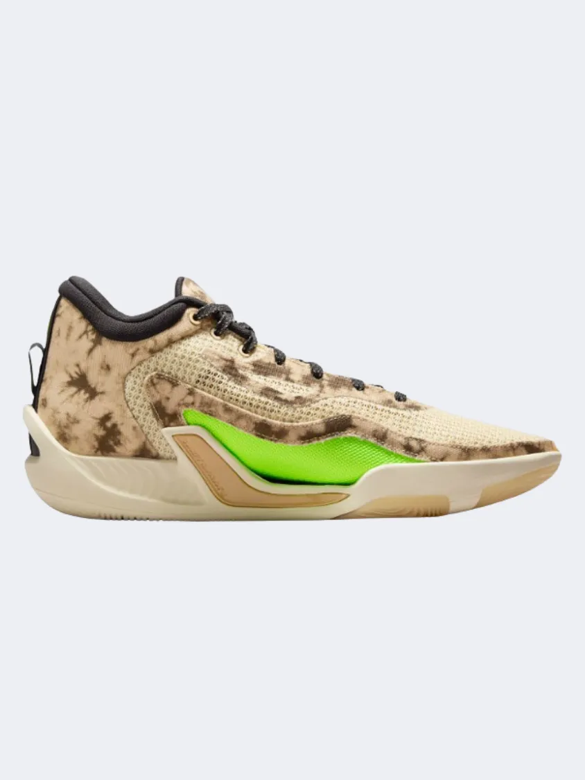 Nike Jordan Tatum 1 Men Basketball Shoes Fossil/Green/Black Impact Resistant Midsole Microfiber Overlay Reinforcement