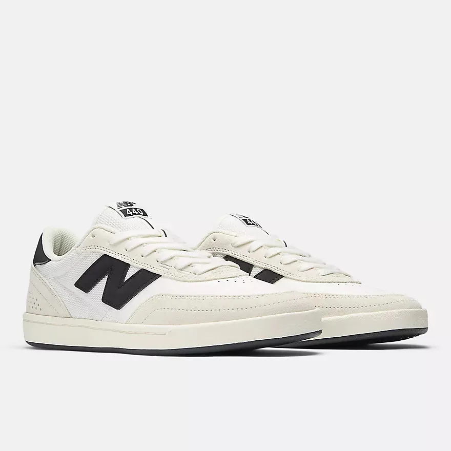 New Balance Numeric 440 V2 Wide Shoes - White/Black Anti Bacterial Daily Step