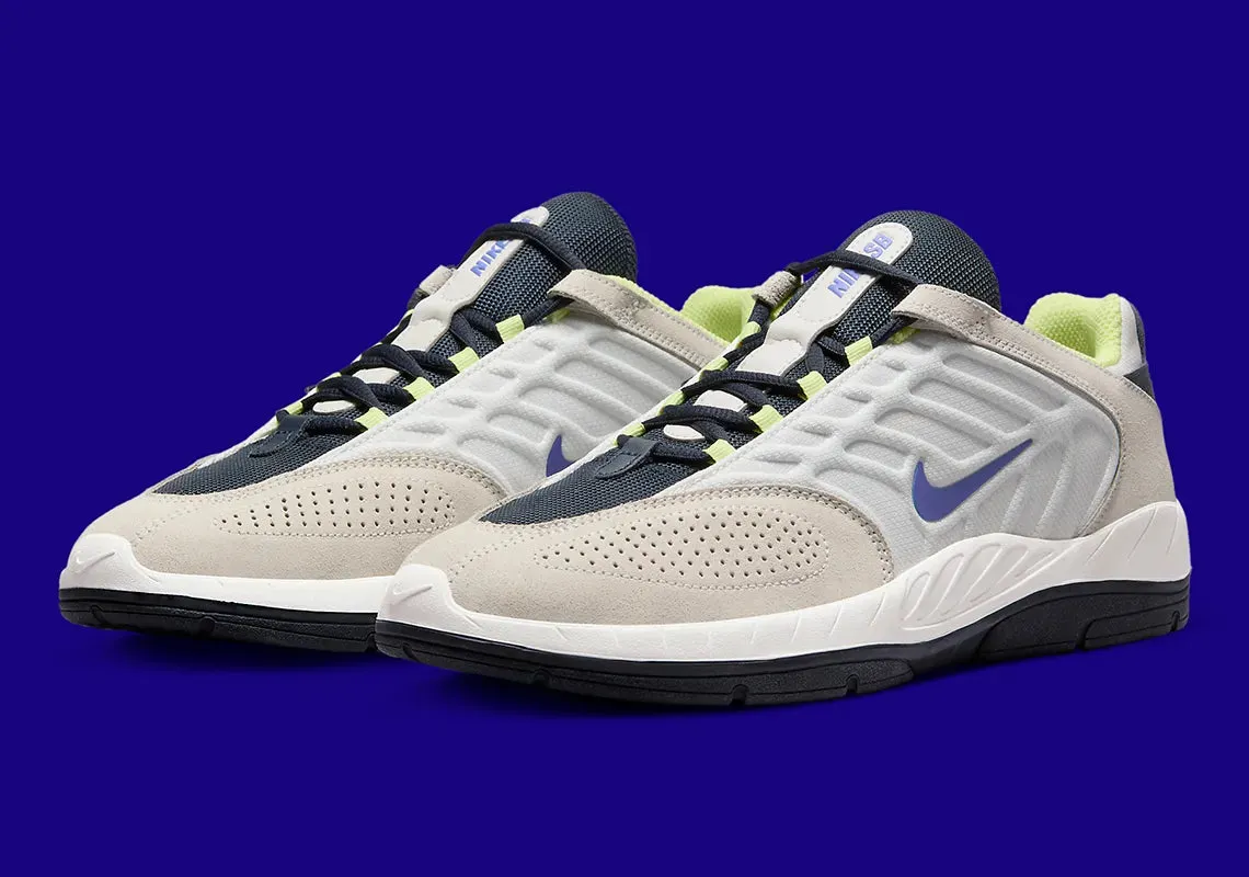 Nike SB Vertabrae Shoe - Summit White/Persian Violet Skater Support Performance Fit