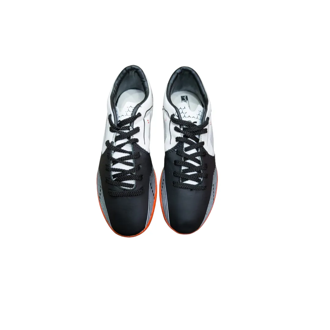 Start Speed Sega Classic Leather Indoor Football Shoes (White/Black)