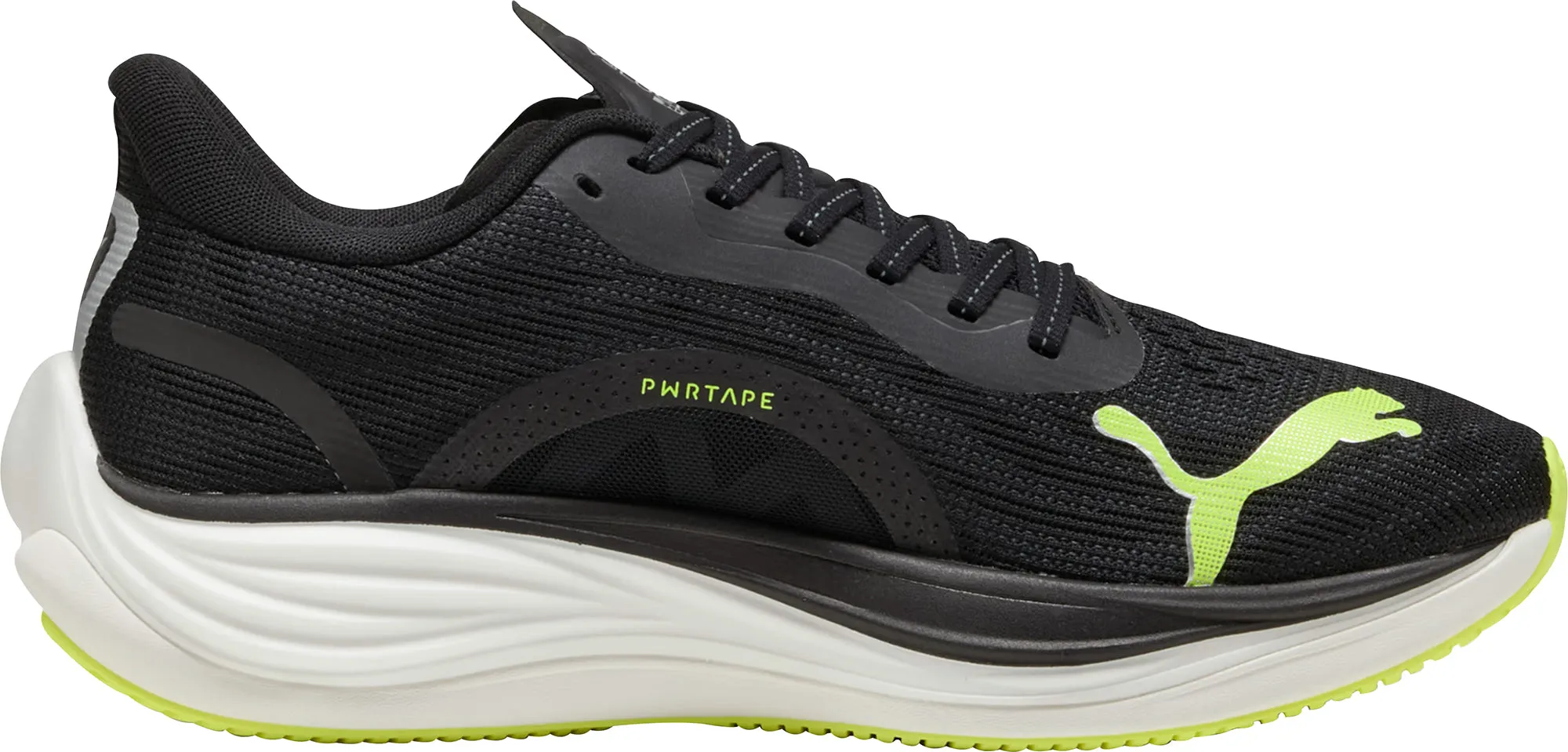 Bright Neon Stride Bold Puma Velocity Nitro 3 Mens Running Shoes - Black