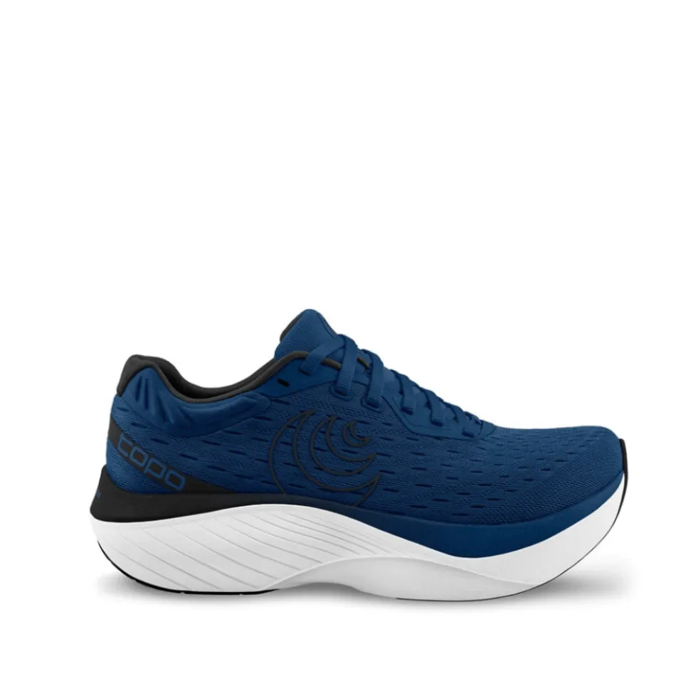 fartlek running Topo Atmos Men's Running Shoes Navy/White AW24