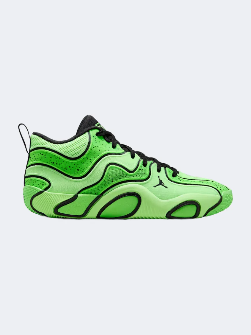 Nike Tatum 3 Men Basketball Shoes Green Enhanced Traction Pattern Curved Heel