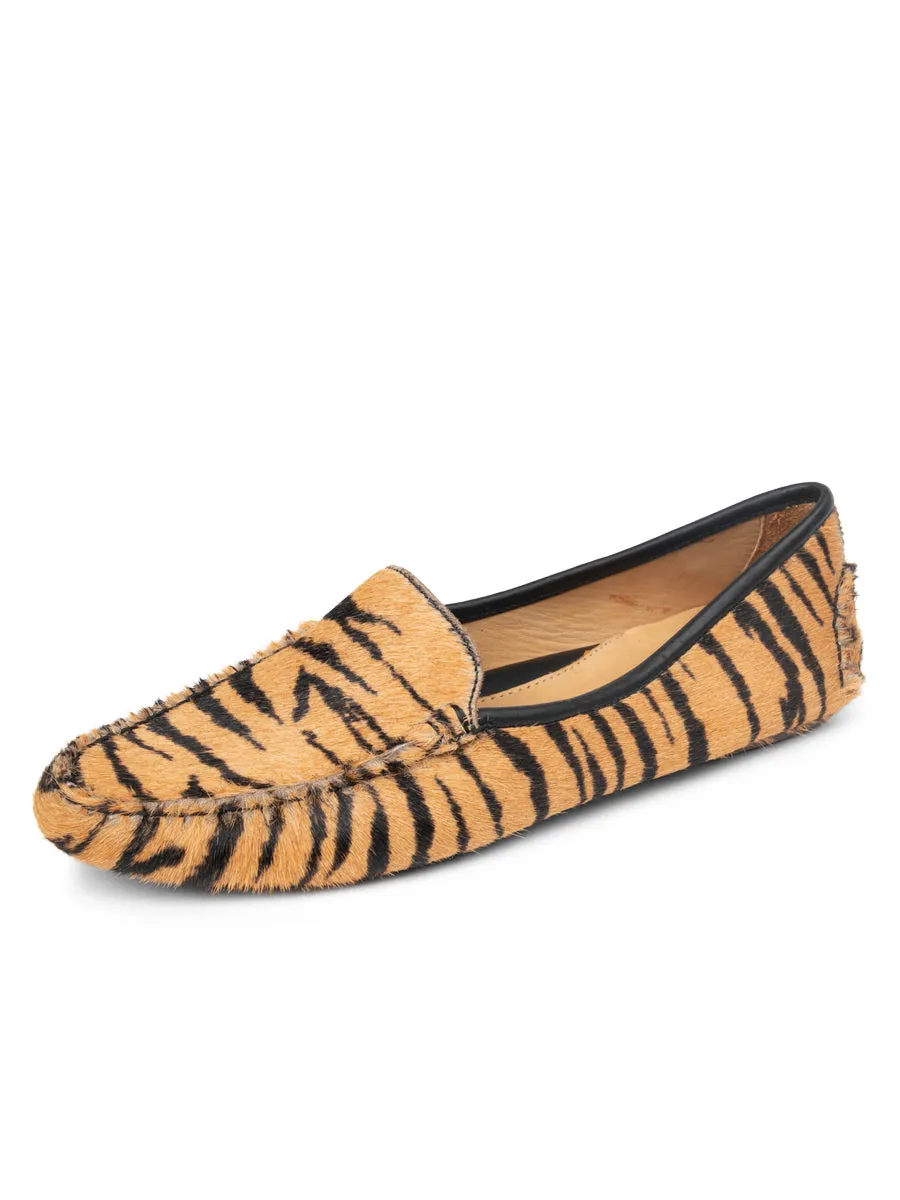 Jillian Driving Moccasin in Haircalf Fantasy Path