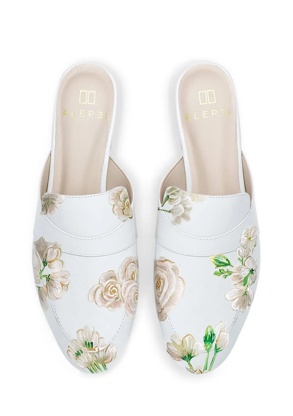 sports Synthetic White Mule Custom Design