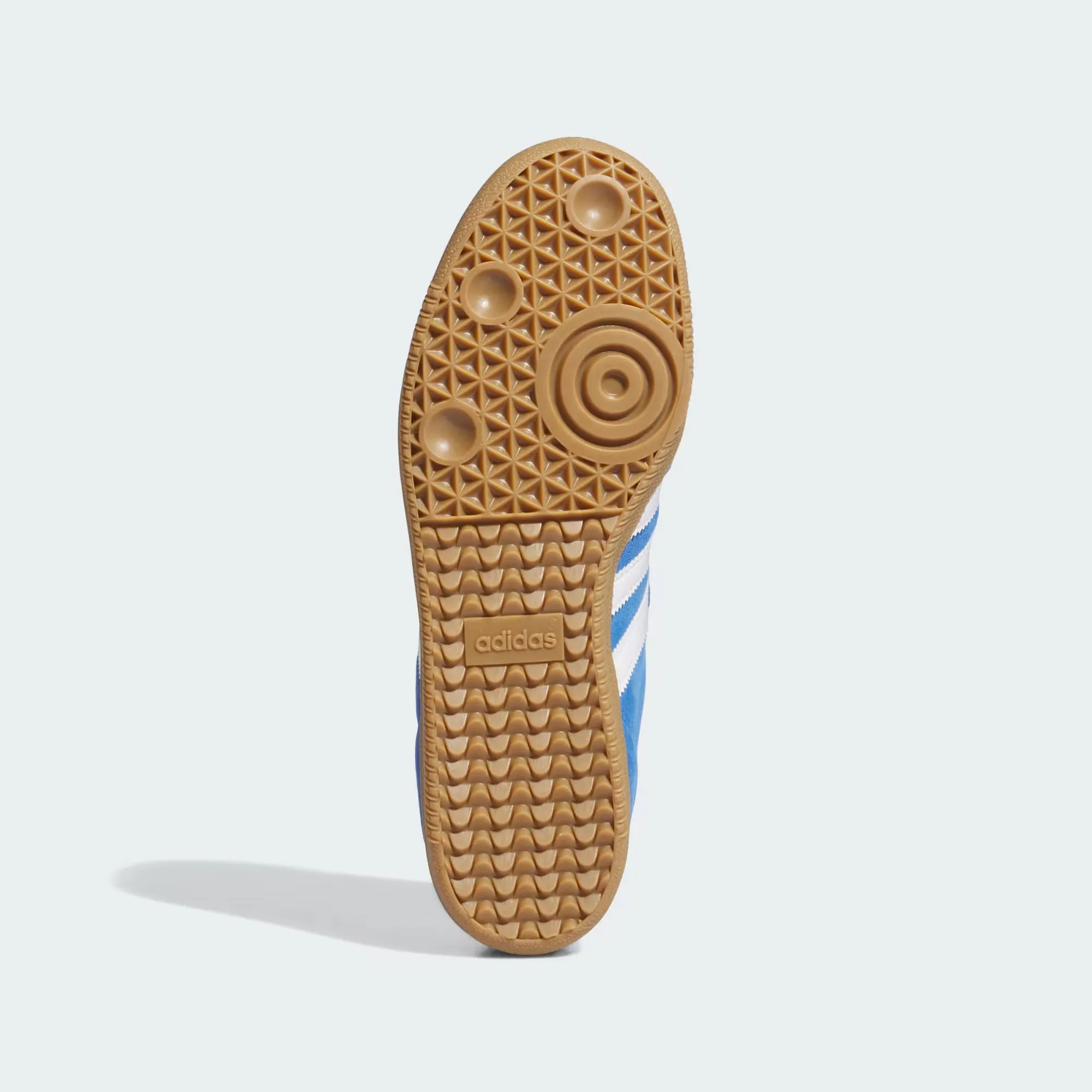 Adidas Skateboarding Samba ADV Skateboarding Shoes - Blue Bird / Cloud White / Gold Metallic Comfortable Footbed Stretchable