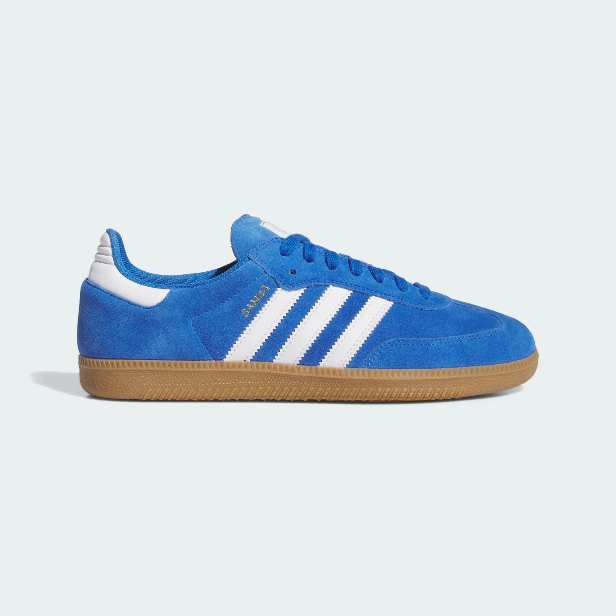 Adidas Skateboarding Samba ADV Skateboarding Shoes - Blue Bird / Cloud White / Gold Metallic Sport Comfort Grip Action