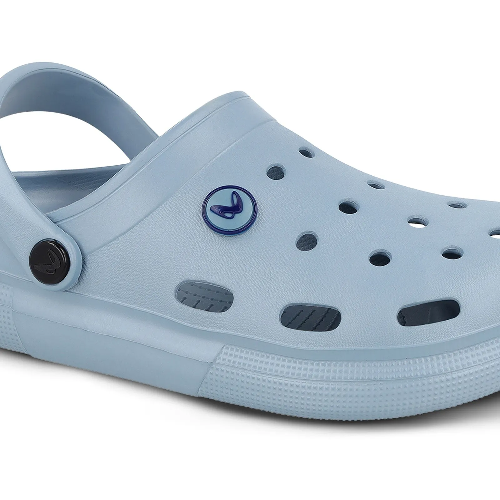 Men's Clogs  - WC4843 Aqua Blue hook and loop closure