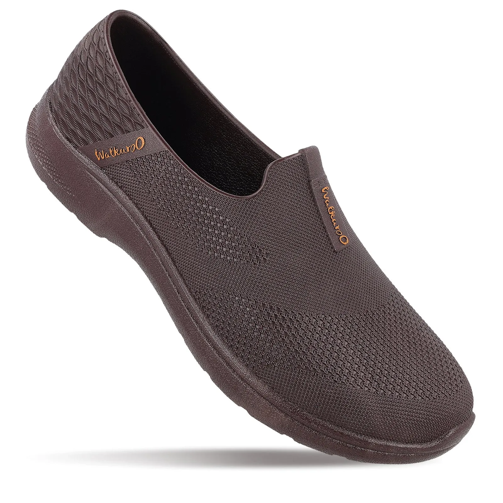 Men's Slip-On Rain Shoes - WC4713 Brown Walk Glide Fit Quick Travel Fit