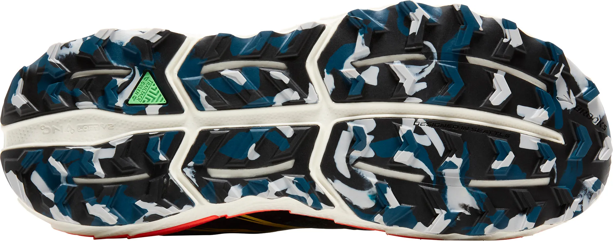 Zip Up Comfortable fit Brooks Cascadia 18 Mens Trail Running Shoes - Blue