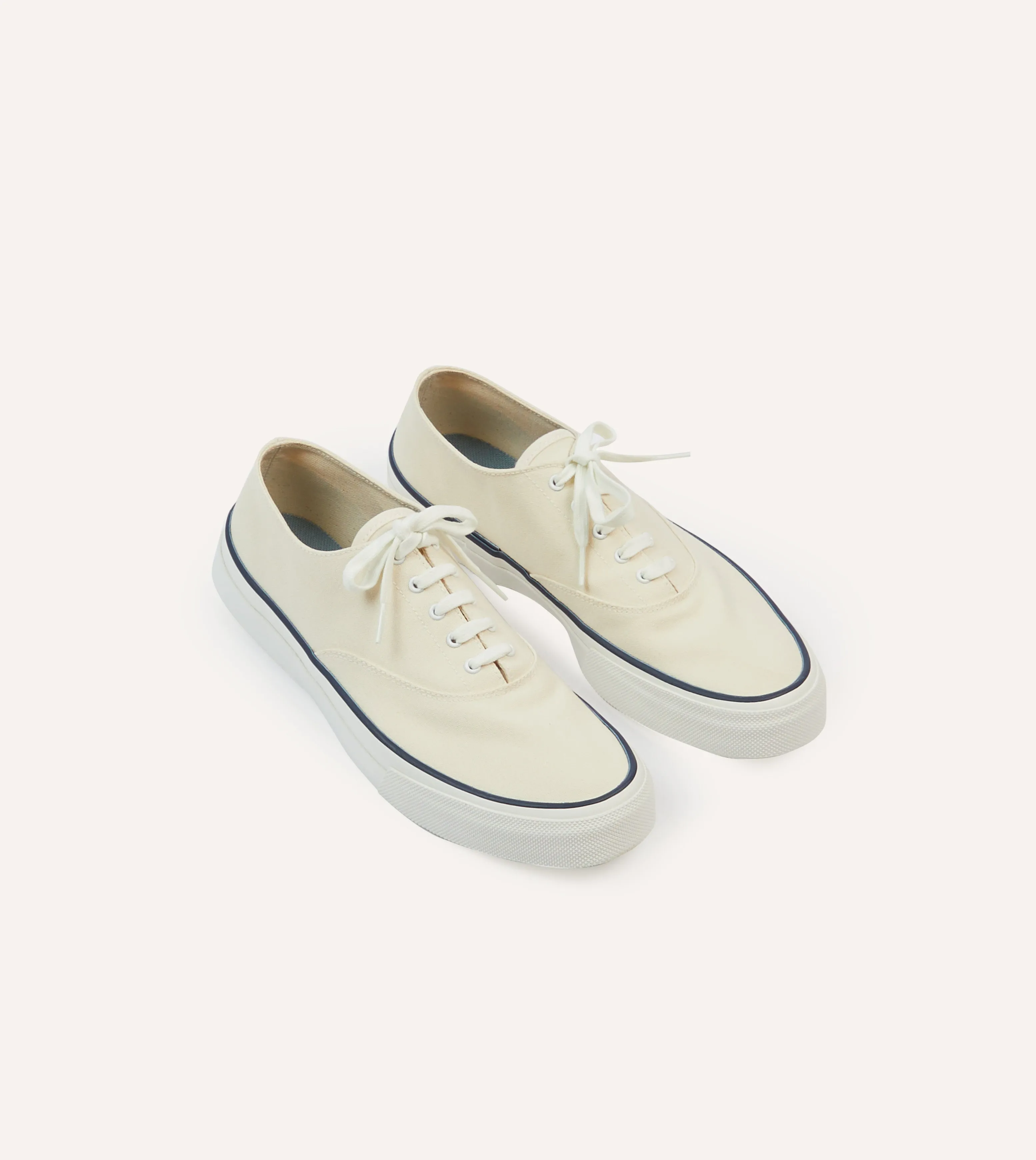 Hiking Low Profile Wakouwa by Anatomica Ecru Cotton Canvas Oxford Trainers