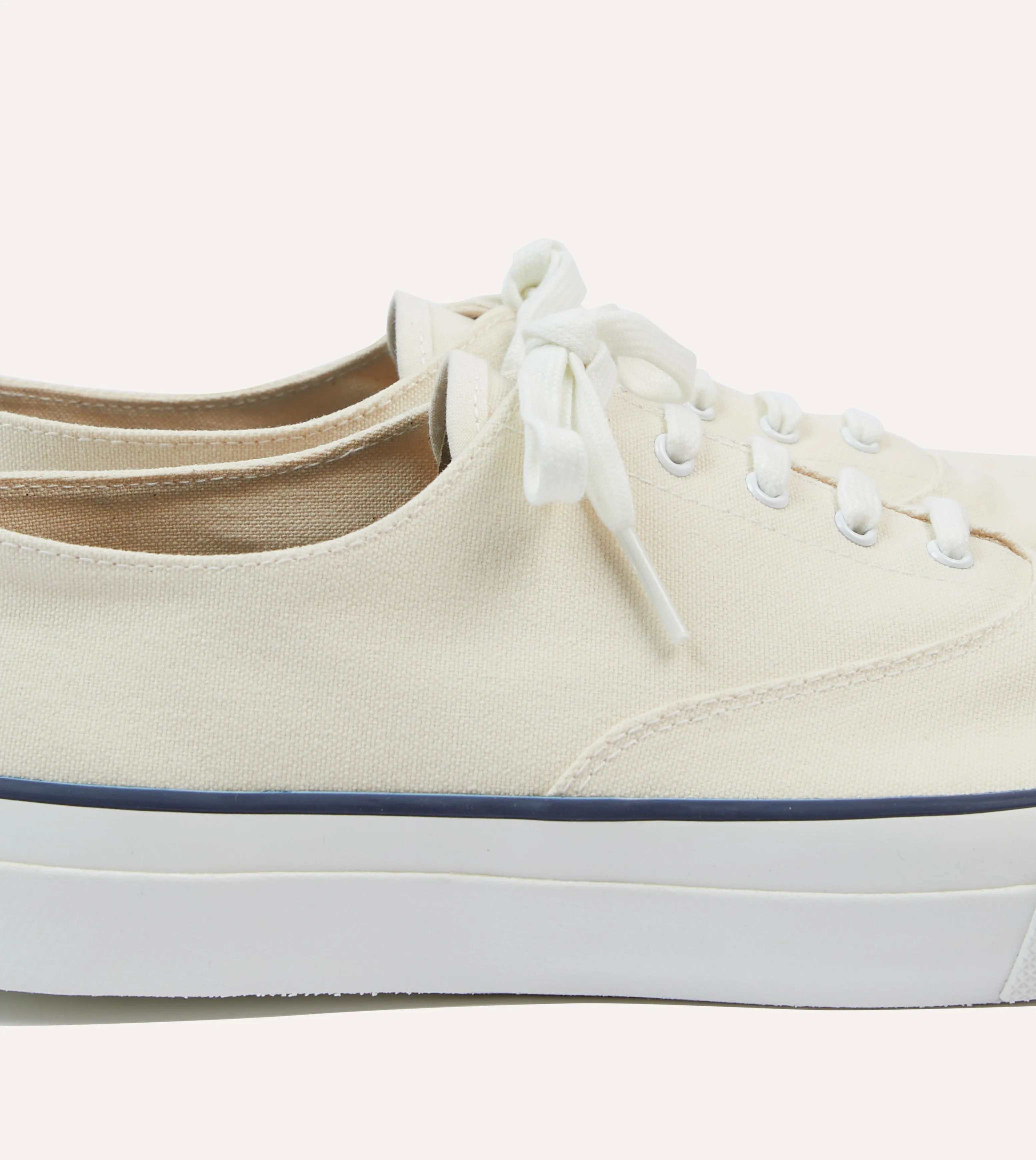 Soft Lining Wakouwa by Anatomica Ecru Cotton Canvas Oxford Trainers