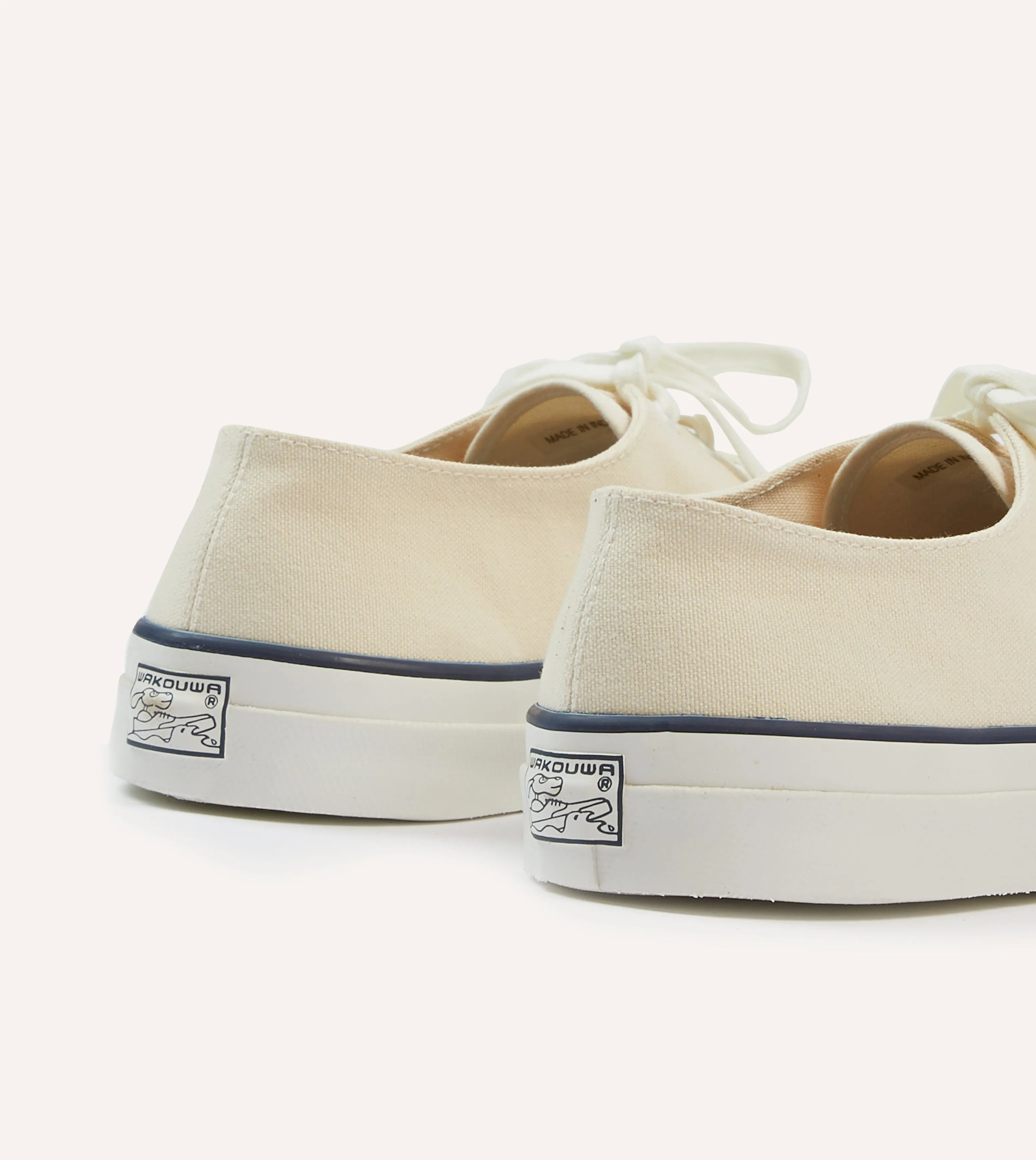 Wakouwa by Anatomica Ecru Cotton Canvas Oxford Trainers Jungle Path Comfort arch