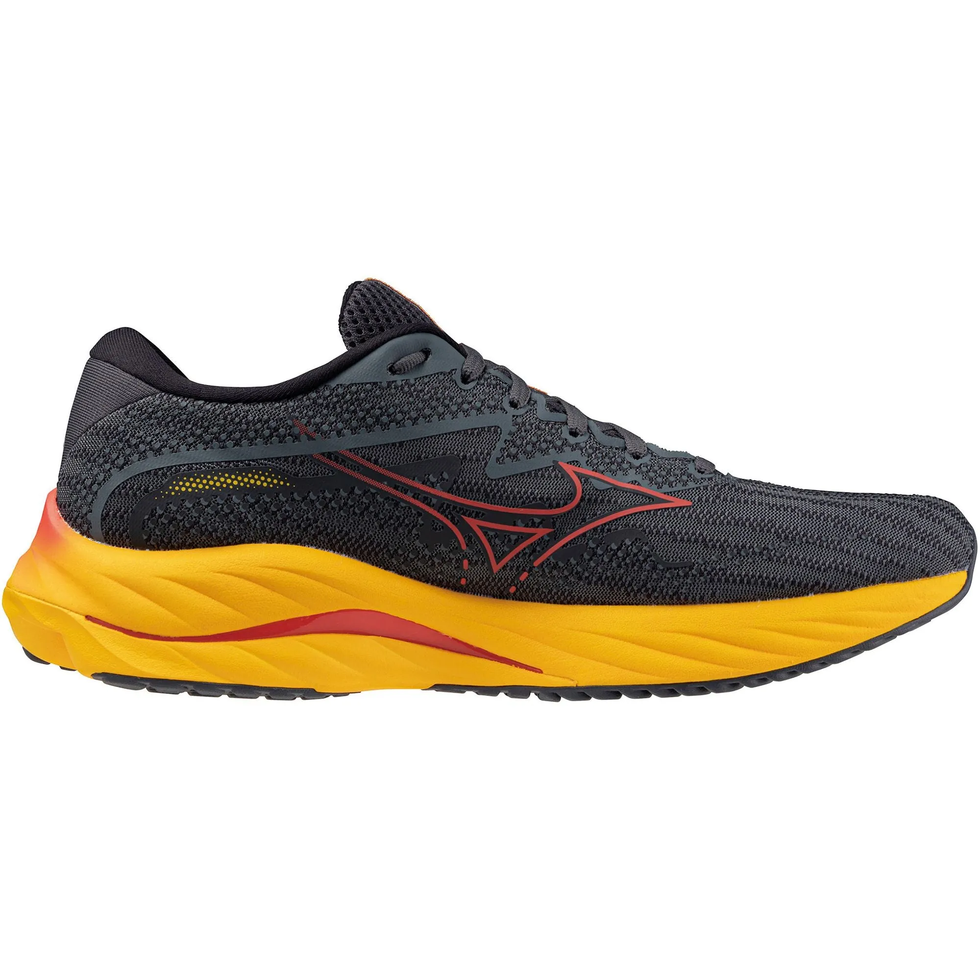 Mizuno Wave Rider 27 Mens Running Shoes - Grey Wet Land