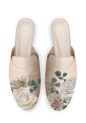 Bridal Bouquet Beige Mule Chill Slip Modern Style