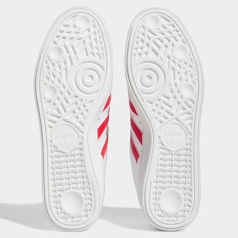 Anti   Slip Effortless Fit Adidas Skateboarding Busenitz Skateboarding Shoe - White/Better Scarlet/Gold Metallic