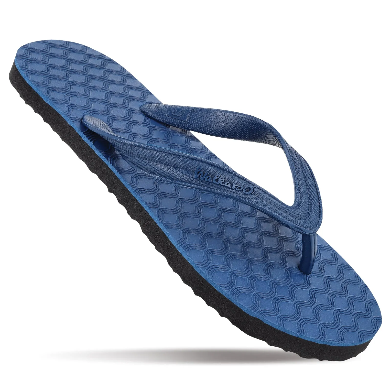 Men's Hawai Slippers - HG206 Teal Blue Black Outdoor Beach Look Seaside Wear