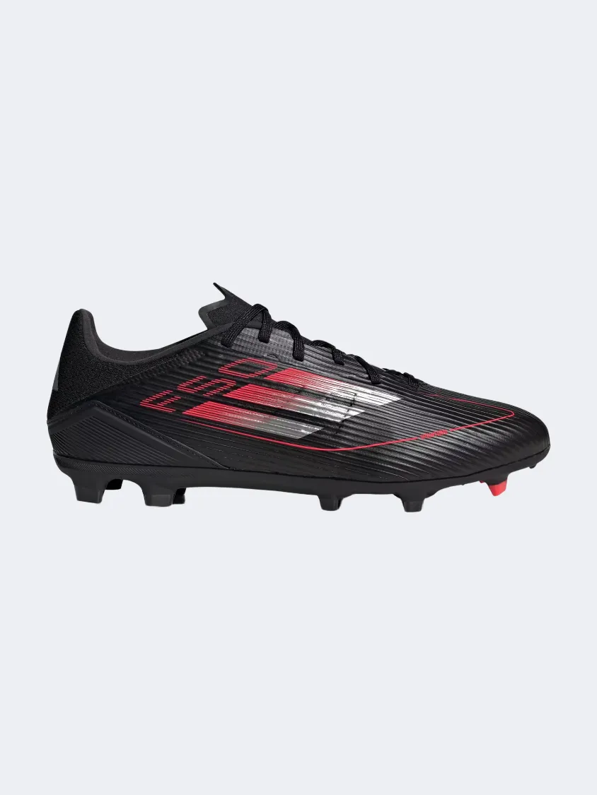 Firm Heel Lightweight Design Adidas F50 League Fg MG Men Football Shoes Black/Metallic/Red