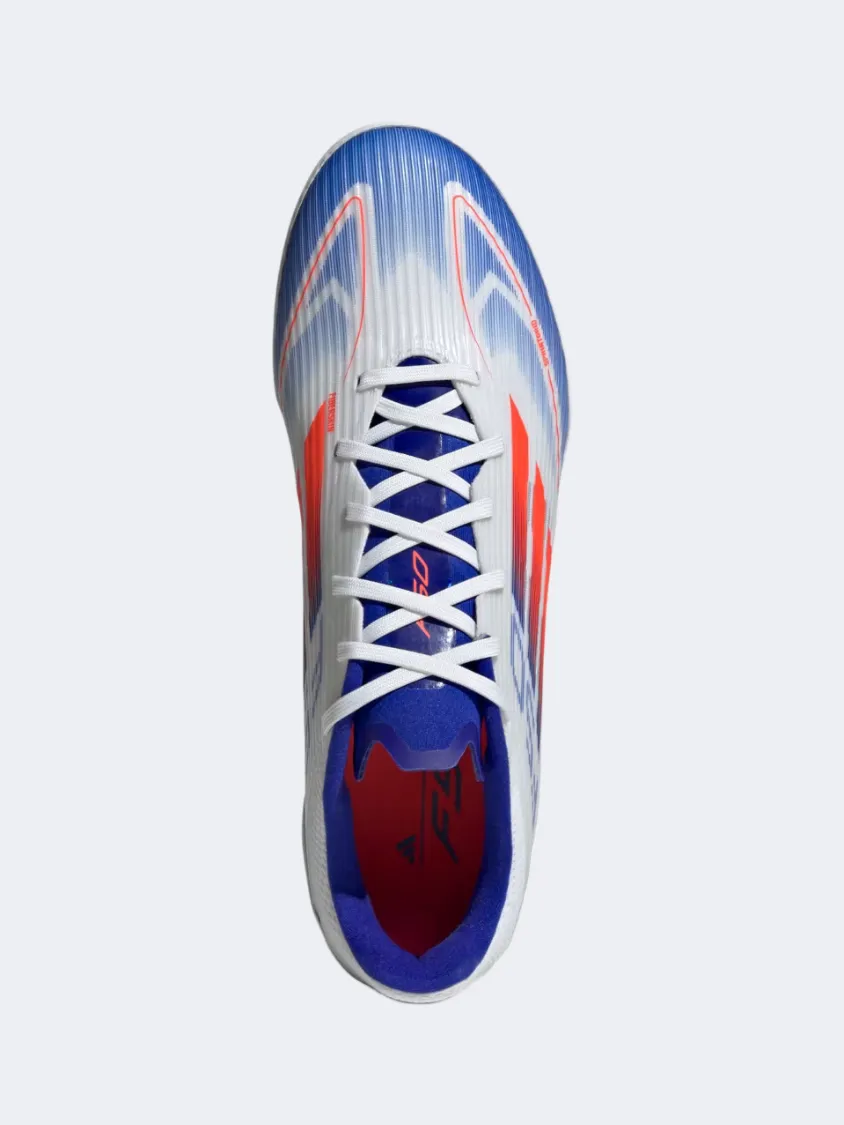 Comfort Cushion Adidas F50 League Tf Kids Football Shoes White/Red/Blue