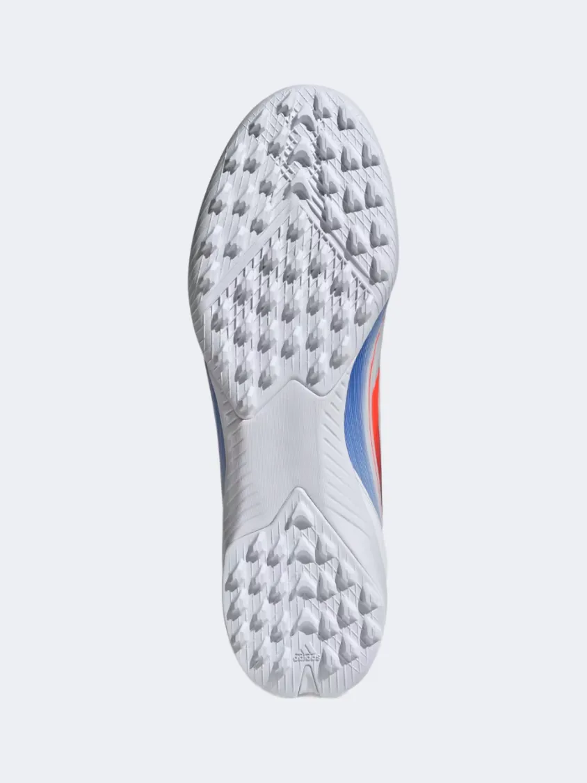 Rapid Movement Adidas F50 League Tf Kids Football Shoes White/Red/Blue