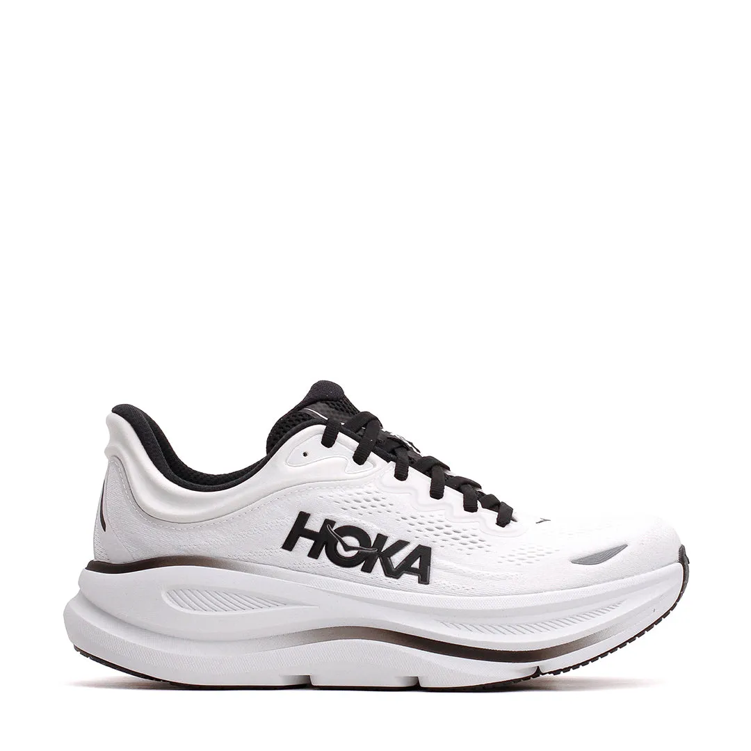Lace Tie Shock Absorbing Hoka One One Men Bondi 9 White Black 1162011-WBLC